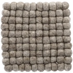 Outlet NANU-NANA Untersetzer Filzkugeln,eckig, Uni Helltaupe, 18 Cm
