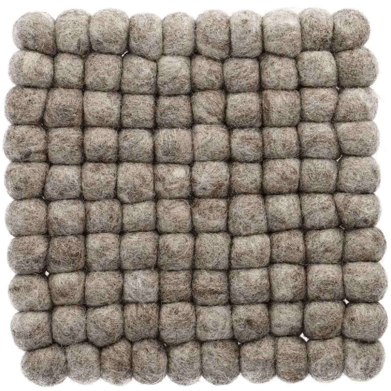 Outlet NANU-NANA Untersetzer Filzkugeln,eckig, Uni Helltaupe, 18 Cm