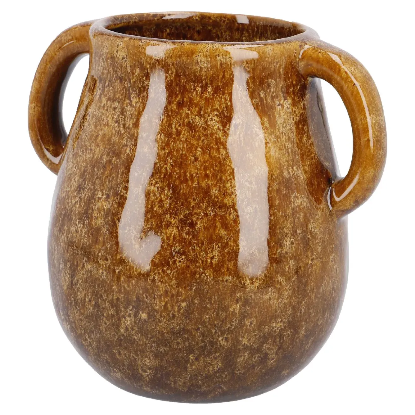 Best NANU-NANA Vase Krug Mit Griffen, Braun, 14.5 Cm