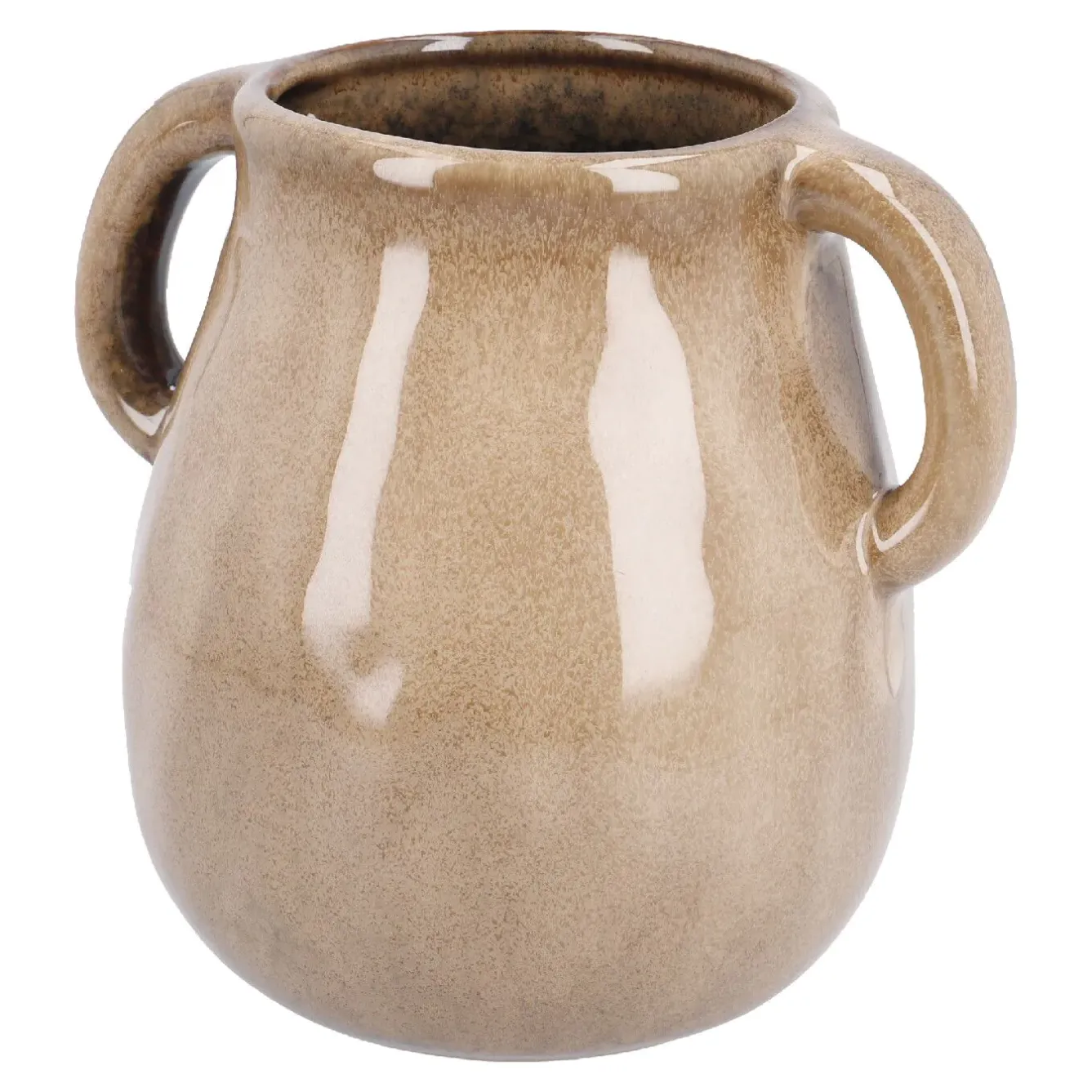 New NANU-NANA Vase Krug Mit Griffen, Creme, 14.5 Cm