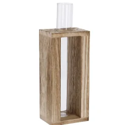 New NANU-NANA Vase Reagenzglas In Holzständer, 19 Cm