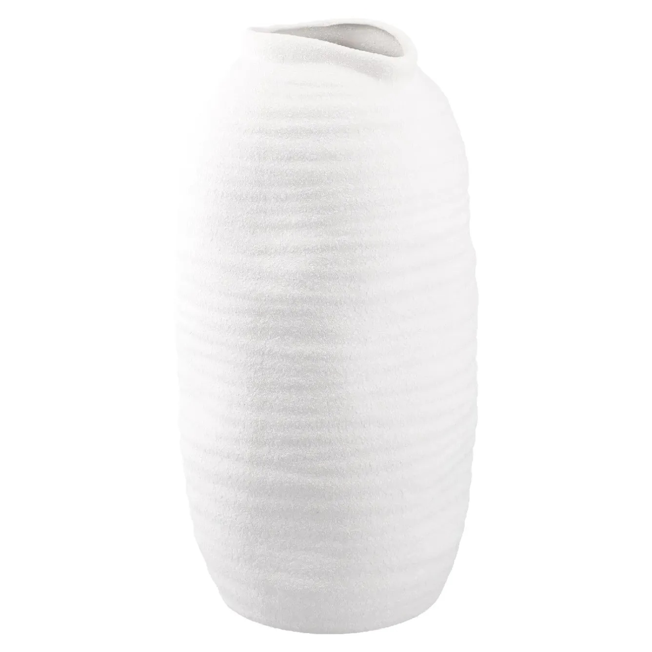 Discount NANU-NANA Vase Struktur, Weiß, 27 Cm