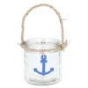 Clearance NANU-NANA Windlicht Anker/Seil, Blau, 11 X 11.5 Cm