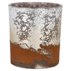 Fashion NANU-NANA Windlicht Metallic, Champagner, 8 Cm
