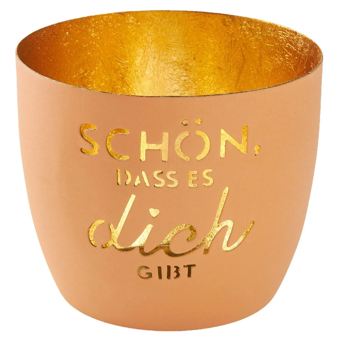 Fashion NANU-NANA Windlicht Spruch, Schön/orange, 10 X 8.5 Cm