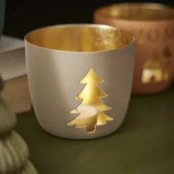Clearance NANU-NANA Windlicht Spruch/Xmas, Tanne/sand, 10 X 8.5 Cm